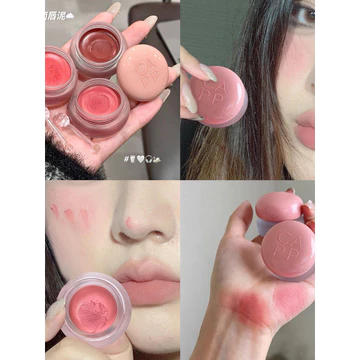 Cappuvini Lọ Tròn Nhỏ Đa Năng Bùn Nữ Tính Nhung Mờ Mỹ Phẩm Sinh Viên Đảng Blush Son Môi Trang Điểm