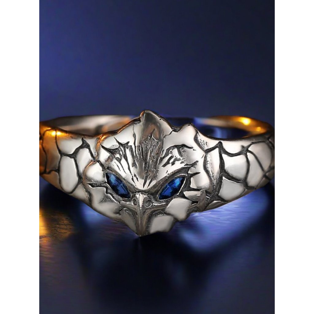 ring men ring Retro Đại Bàng Thái Nhẫn Bạc Nam Nữ Thiết Kế Niche Đại Bàng Đơn Đuôi Nhẫn Đại Bàng Cặp Đôi Tây Tạng Nhẫn Bạc Quà Tặng