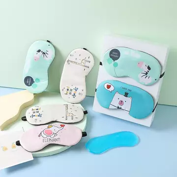 bịt mắt ngủ mềm mại bịt mắt ngủ cao cấp Mặt nạ mắt dễ thương Bóng ngủ Thoáng khí Giảm mỏi mắt Trẻ em Ký túc xá sinh viên Phòng ngủ Ngủ Gói băng Mặt nạ mắt Nữ