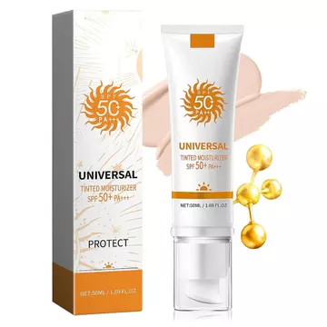 Kem chống nắng nhuộm màu, Kem chống nắng mặt SPF 50 + PA + + +, Kem chống nắng dưỡng ẩm cho mặt, Kem chống nắng làm mới lâu trôi, Kem chống nắng da mặt cỡ du lịch không nhờn