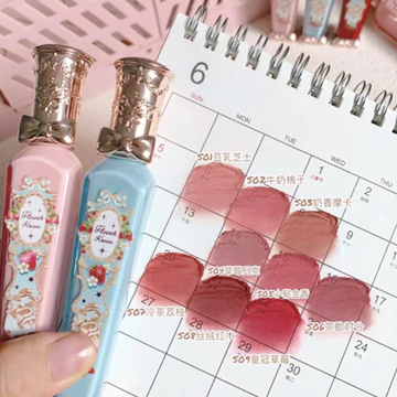 [Phong cách bán chạy] Flower Knows Strawberry Rococo Lip Cream Lip Glaze Lip Bean Paste Color Niche Học sinh giá rẻ Lip Glaze Lip Puree Whitening 7.11