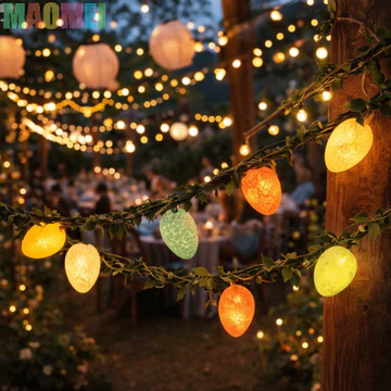 MAOMEI Đèn dây Phục sinh MAOMEI, Đèn LED trắng ấm áp Đèn trứng Phục sinh Đèn cổ tích, Đèn dây trang trí Đèn trang trí Đèn trang trí Trứng nứt Đèn LED Ngày lễ mùa xuân