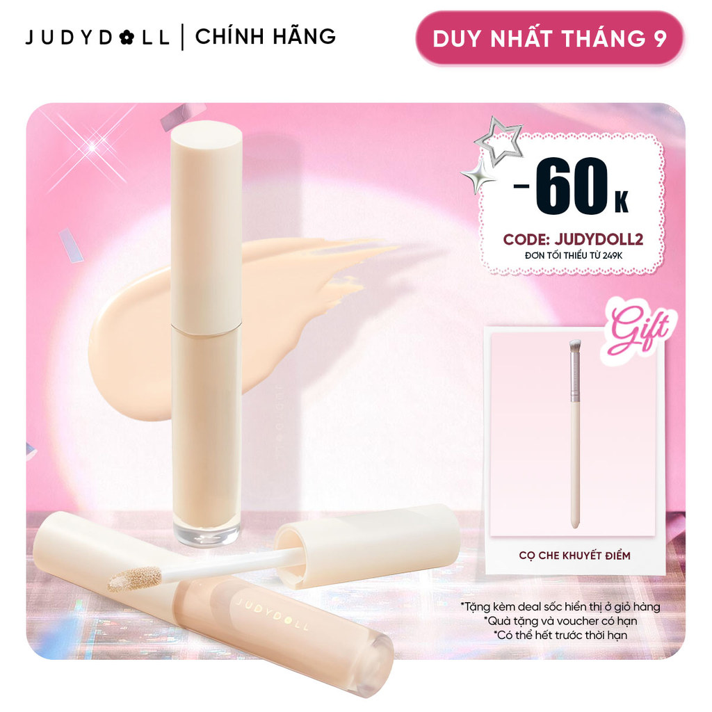 JUDYDOLL Kem che khuyết điểm Traceless Cloud-Touch Concealer Không cakey Tiệp da Lâu trôi 3.2g