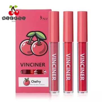 Bộ 3 Son Bóng NICESI, Bộ Son Môi Chống Phai Màu Chống Thấm Nước, Bộ Son Môi Mờ Lâu Dài Cốc Chống Dính