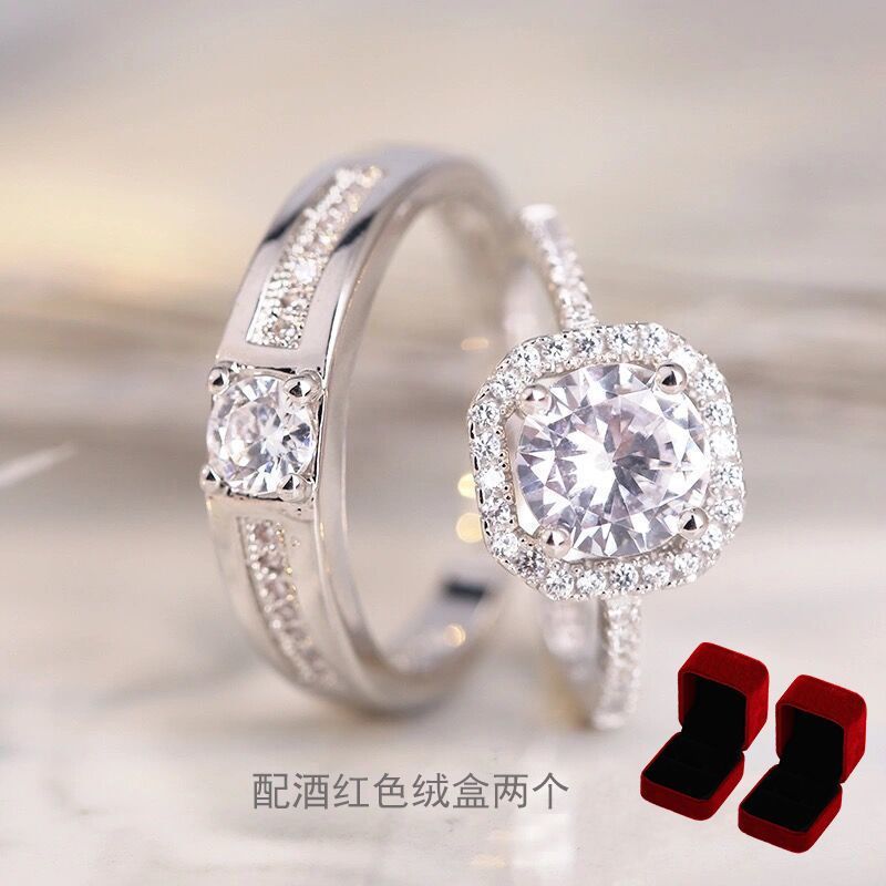 Moissanite Wedding Ring, adjustable by Locks98.vn