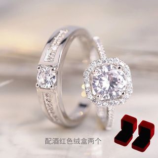 Moissanite Wedding Ring, adjustable by Locks98.vn