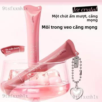 Son môi Sản Phẩm Mới unny Son kem lì dạng tuýp, bền màu, son bóng, tạo hiệu ứng môi thủy tinh, căng mọng, bóng gương, dư