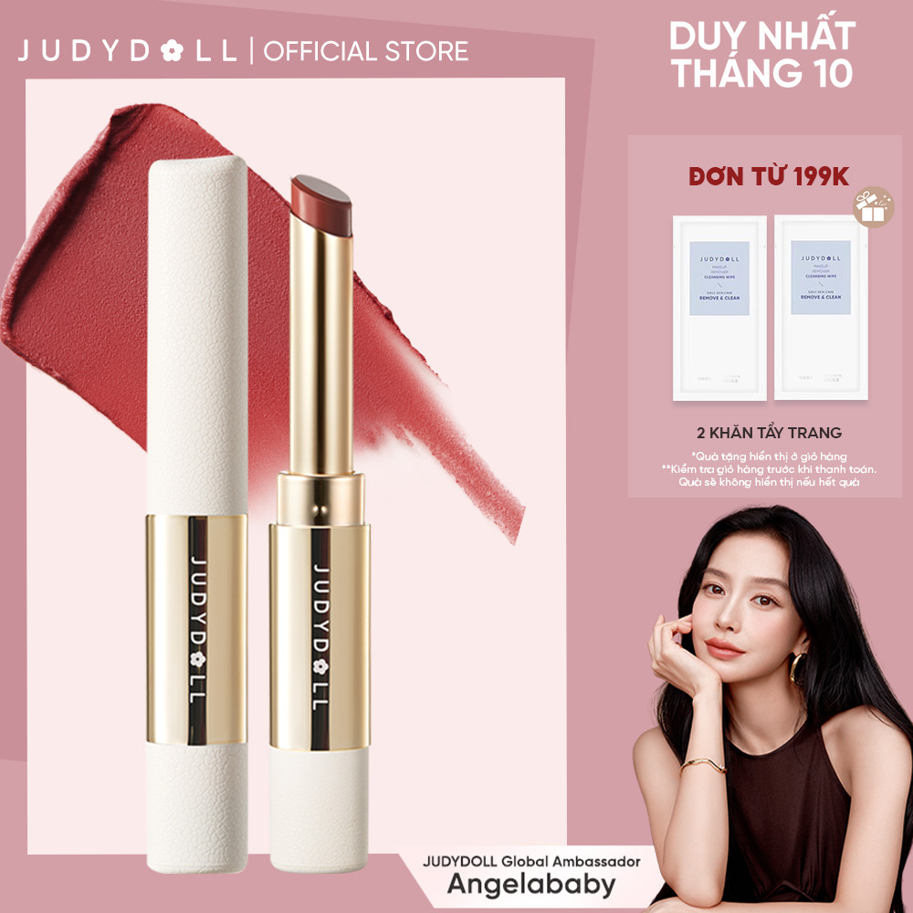 [MỚI] Son Lì JUDYDOLL Soft Matte Lipstick Son thỏi Mịn lì Chứa Collagen Dưỡng môi 2g