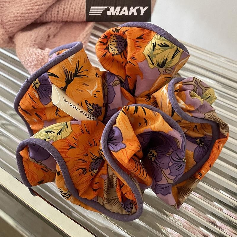 Newwellknownepic Thời Trang Hàn Quốc Hoa Scrunchies Nữ Cô Gái Tóc Co Giãn Dây Cao Su Phụ Kiện Buộc Tóc Dây Dây Mũ Đội Đầu VN