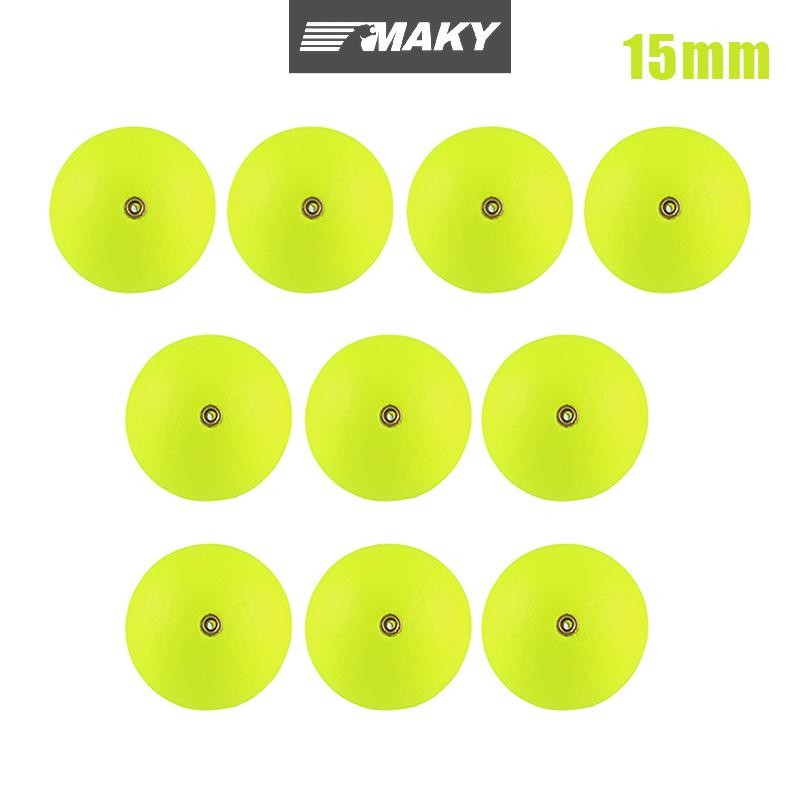 Newwellknownepic 10 Chiếc EPS Phao Bọt Bắt Mắt Đậu Câu Cá Cứng Phao Phao Phao Phao Nổi Ngoài Trời Câu Cá 15mm-36mm VN