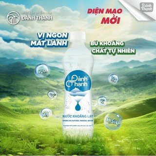 Thùng 24 Chai Nước Khoáng Lạt Thiên Nhiên Có Gas 430ml Đảnh Thạnh - Giàu và bổ sung vi khoáng tự nhiên