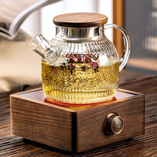 Hoa Văn Mặt Trời Ấm Siêu Tốc Lạnh Hộ Gia Đình Chịu Nhiệt Độ Cao Borosilicate Hoa Ấm Trà Thủy Tinh Dung Tích Lớn Cốc Trà POVE