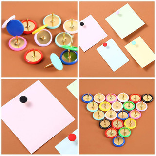 100 Chiếc Màu Flat Thumb Tacks Độ Tròn Nhựa Và Kim Loại Flat Thumb Tacks Cho Văn Phòng Trường Học & Sử Dụng Cá Nhân