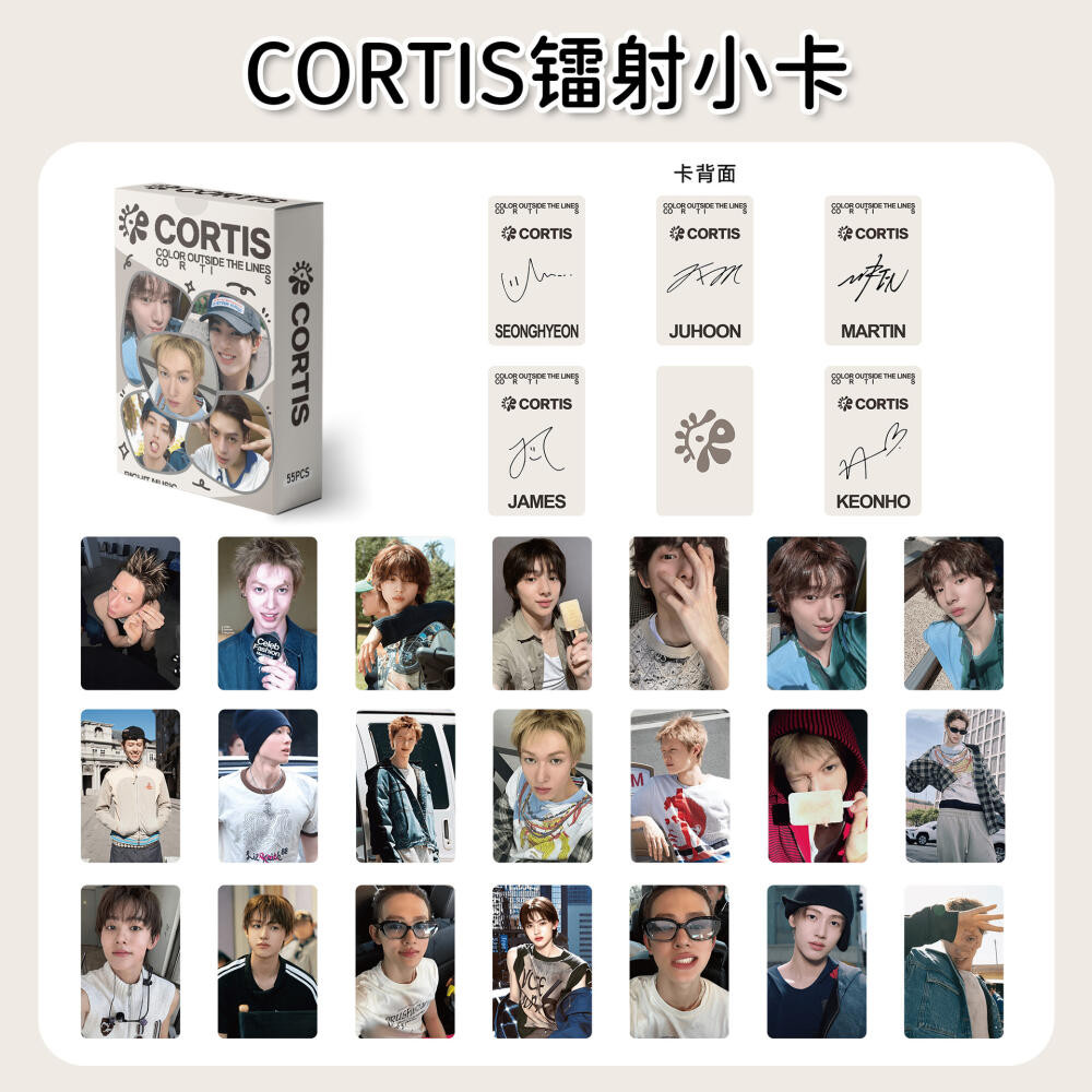 ENWEI 55 Chiếc CORTIS Selfie Photocards Lomo Cards Kpop Boy Band Người Hâm Mộ Sưu Tập Ba Chiều Hàng Hóa Bộ Quà Tặng Dành Cho Người Hâm Mộ