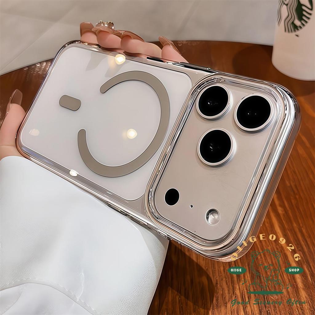 【 Ốp lưng iPhone17 】 Ốp điện thoại từ tính màu cam màu cam iPhone 17 Pro Max 16 15 14 13 12 cho vỏ iPhone Vỏ cứng PC chống sốc