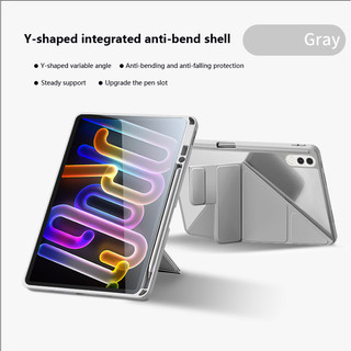 Ốp Acrylic Trong Suốt Cho Lenovo Idea Tab Plus 12.1 TB361FU K12 Xiaoxin Pad 12.1 TB365FC Pro GT 11.1 2025 Y-Folding Stand Vỏ Bảo Vệ Có Khe Cắm Bút