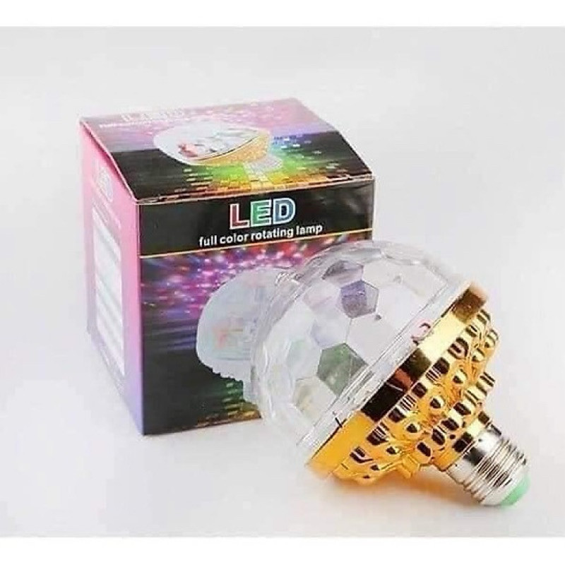Đèn Led 7 Màu Cực Sáng, Đèn Led Tự Xoay 360 Độ Trang Trí Phòng Ngủ Quán Bar Sân Khấu Kèm Đui Cắm Tiện Dụng