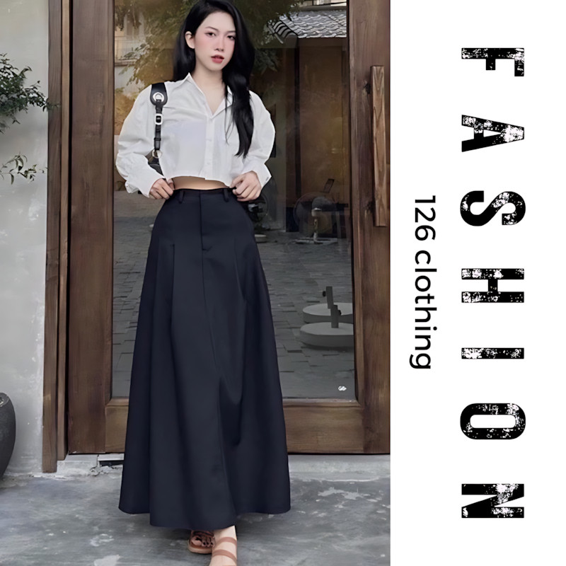 Chân váy dáng dài xếp li phong cách hàn quốc MA 098