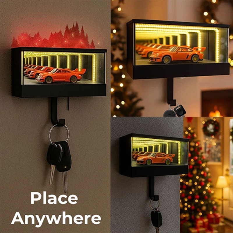 SHI Unconfined Shimmering Garage Key Holder Nhà để xe nhỏ có đèn LED
