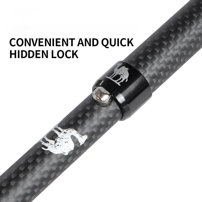 Camel CROWN 180g Cột leo núi bằng sợi Carbon, Gậy leo núi gấp bằng kính thiên văn Nạng chống trượt