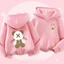 Bé Gái Mặt Cười In Hình Zip Up Áo Lông Cừu Ấm Áp Áo Khoác Mùa Đông Dễ Thương Áo Khoác Ngoài Cho Trẻ Em