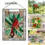 Bảng điều khiển cửa sổ màu CATIYAHA, có dây chuyền Mặt dây chuyền cửa sổ màu Acrylic, Thủ công sáng tạo Handmade phẳng treo bảng điều khiển chim màu Trang trí nhà cửa