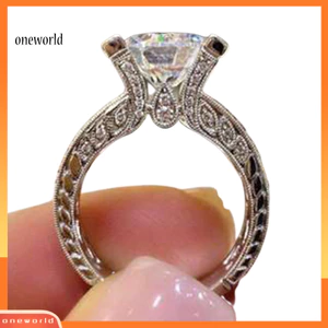 Một thế giới| Phụ nữ Đính Đá Cubic Zirconia Đính Đá dát Cưới Nhẫn Đính Hôn Trang Sức