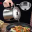 Nồi dầu bằng thép không gỉ bền có bộ lọc tích hợp - Thiết kế dễ đảo ngược, nhà bếp và nhà hàng tiện lợi chống rò rỉ và tiện lợi VN