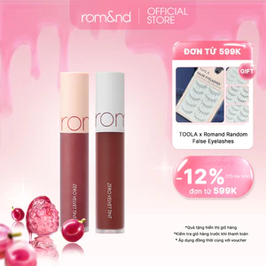 Combo 2 son kem lì cực nhẹ môi Romand Zero Velvet Tint