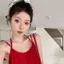 Áo yếm cổ dây đỏ mùa hè dành cho nữ Phong cách ngày lễ cay ngọt ngào dáng rộng vừa phải Dây đeo bên ngoài