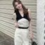 Mùa xuân hè 2026 Hot Girl Cổ chữ V dệt kim Áo yếm ôm vừa vặn Thiết kế gợi cảm Cảm giác mặc bên trong Trang phục bên ngoài Phù hợp cho nữ