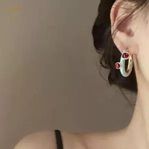 PNPIA- Bông Tai Pháp Đẹp Tròn Dầu Nhỏ Giọt Bông Tai Phụ Kiện Phổ Biến Bông Tai Cao Cấp Thanh Lịch Sang Trọng
