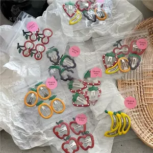 4 Kẹp Tóc Trái Cây Dễ Thương Cho Bé Gái Bộ Kẹp Tóc BB Dâu Ngọt Ngào Cho Tiệc Sinh Nhật Kiểu Tóc [Mina]