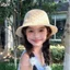 Mũ xô dệt rỗng nơ nữ mùa hè Phong cách mới Mũ xô mặt nhỏ Mũ che nắng Mũ chống nắng