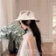 Pháp Sang Trọng Thêu Hoa Phẳng Mũ Nữ Du Lịch Kỳ Nghỉ Đi Biển Mũ Rơm Mũ Chống Nắng Mũ Chống Nắng
