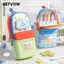 GETVOW Phim Hoạt Hình Bút Chì, Tay Cầm Vải Thiết Kế Túi Văn Phòng Phẩm Sinh Viên, Hoạt Hình Dễ Thương Miếng Dán Túi Trước Dây Kéo Bút Túi Đồ Dùng Học Tập