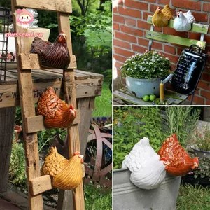 PWSEND Hoạt Hình Tượng Gà, DIY Hoạt Hình Hàng Rào Trang Trí, Quà Tặng Nhiều Màu Nhựa Hen Điêu Khắc Trong Nhà Ngoài Trời