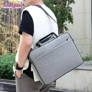 Túi đeo vai BORAGETE, Túi đựng máy tính xách tay chống sốc bảo vệ, Máy tính xách tay máy tính 15,6 inch Dung tích lớn cho / / Dell / Asus /