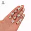 10 Cái 10 * 15MM Đầu nối Bikini đính đá Bule Dây chuyền hợp kim Đồ bơi Trang trí Kim cương giả Bule Phụ kiện trang sức DIY [Mina]
