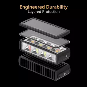 Ziyulinyuk 1PC 72W Đèn làm việc ô tô Thanh LED 4x4 24 LED Đèn làm việc Thanh địa hình SUV ATV Máy kéo Thuyền Trus Máy xúc 12-60V Ledbo Beam VN