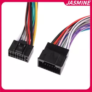 JASMINE 16 Pin Đa Năng Ô Tô Stereo Đài Phát Thanh ISO Dây Dây Bộ Dụng Cụ Power Speak ACC Nối Dài 60cm Cáp Chuyển Đổi Cho Android Player JASMINE
