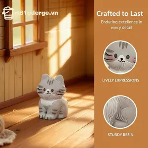 GE 5 Chiếc Hoạt Hình Đáng Yêu Mèo Nhựa Các Bức Tượng Nhỏ Đồ Trang Trí Cho DIY Micro Phong Cảnh Văn Phòng Trang Trí Bàn Làm Việc VN