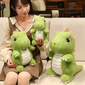 THEGIRL8B Búp bê sang trọng khủng long mắt lớn, Bộ sưu tập lông tơ Đồ chơi sang trọng khủng long hoạt hình, Búp bê đi cùng trẻ em Làm dịu nhẹ Động vật nhồi bông dễ thương Trang trí tiệc lễ hội búp bê