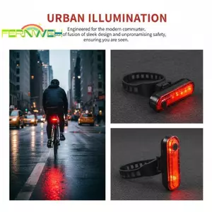 Đèn hậu phía sau xe đạp màu đỏ USB siêu sáng có thể sạc lại Hoàn hảo cho người lái xe ban đêm [MỚI]