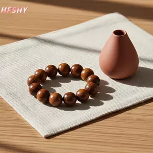 HFSHY Tự Nhiên Huanghuali Gỗ Đính Hạt Vòng Tay 1 Cái Mịn Đánh Bóng Kết Cấu Độc Đáo Cho Hàng Ngày Mặc Bộ Sưu Tập Lưu Niệm Trang Sức VN