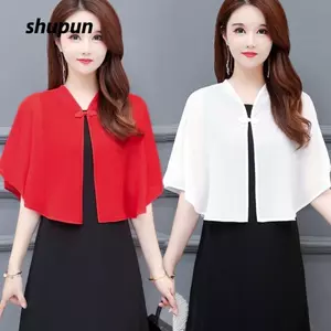 Khăn choàng vải tuyn SHUPUN, Khăn choàng voan thoáng khí nhiều màu, Áo choàng ngắn chống nắng Quần áo mùa hè
