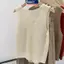 MAKY Mùa Hè Hàn Quốc Cotton Và Vải Lanh Thời Trang Màu Trơn Rời V-Ne Vest Dành Cho Nữ VN