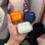 Hộp đựng tai nghe mờ bán trong suốt màu trơn có sẵn Thích hợp cho vỏ bảo vệ hình vuông AirPodspro3 Silicone phong cách mới Thích hợp cho AirPods4 Chống bao gồm tất cả