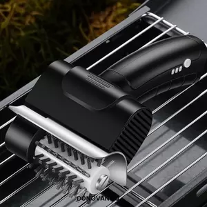 Bàn chải nướng điện DONOVANQQ, Bàn chải làm sạch BBQ hiệu quả có thể tháo rời, Bàn chải làm sạch lưới tản nhiệt cầm tay Type-C đa chức năng