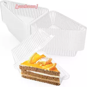 50 / 100 Cái Hộp Đựng Bánh Lát Trong Suốt Tam Giác Món Tráng Miệng Hộp Đựng Thực Phẩm Có Thể Tái Sử Dụng Hộp Đựng Bánh Sandwich Giá Đỡ Cho Bánh Trái Cây